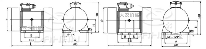 VBB防爆振動電機(jī)結(jié)構(gòu)